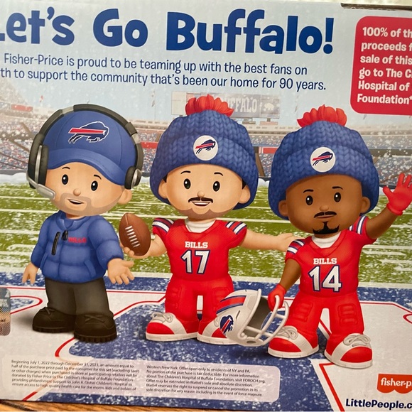 Buffalo Bills 22&23 Fisher Price little people (‘23 just released)Josh Allen - Picture 5 of 6